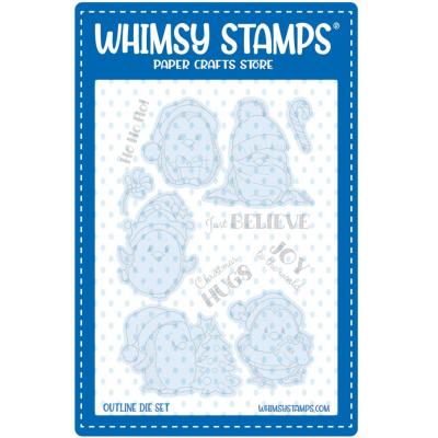 Whimsy Stamps Outline Dies - Penguin Winter Holiday